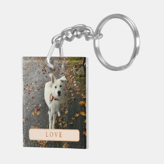 Porte-clefs Rose Abstrait (orange) Porte - clé acrylique