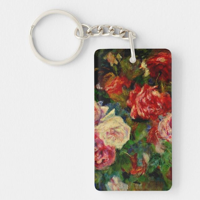 Porte-clefs Rose, célèbre peinture Renoir, (Devant)