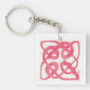 Porte-clefs ROSE CELTIC KNOT Carré Porte - clé acrylique