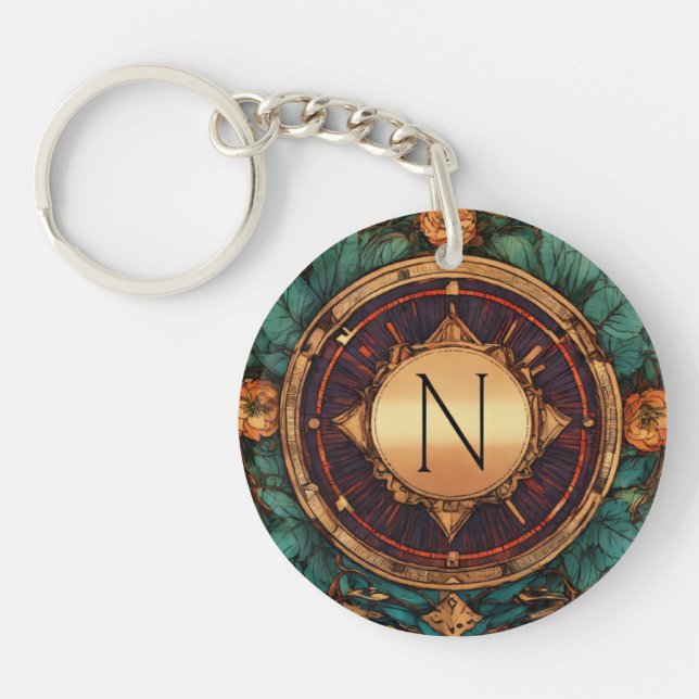 Porte-clefs Rose Compass Bliss (Devant)