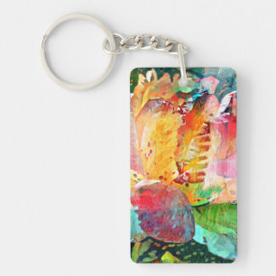 Porte-clefs Rose de fleurs