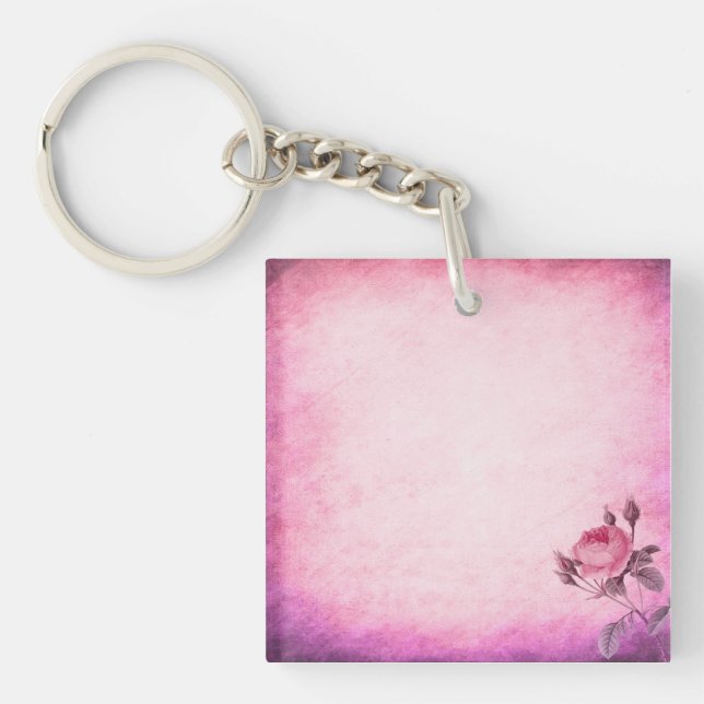 Porte-clefs Rose de la Saint Valentin (Devant)