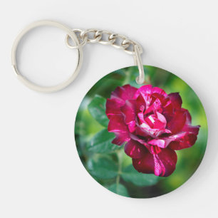 Porte-clefs Rose de tigre violet