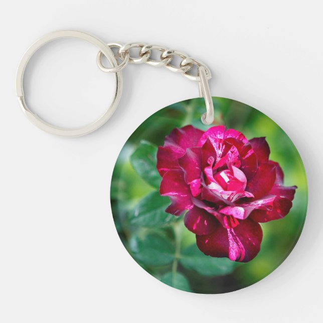 Porte-clefs Rose de tigre violet (Devant)