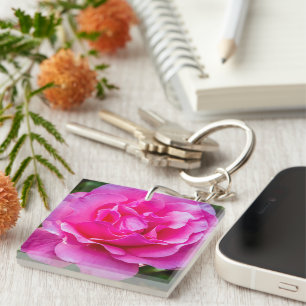 Porte-clefs Rose délicate.