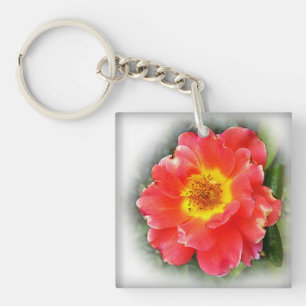Porte-clefs Rose en automne