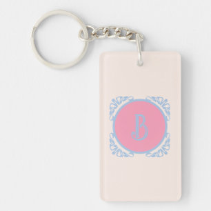 Porte-clefs Rose et bleu personnalisés