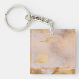Porte-clefs Rose Gold Blush and Gold Texture