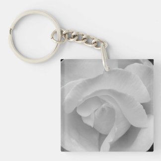 Porte-clefs Rose noir et blanc
