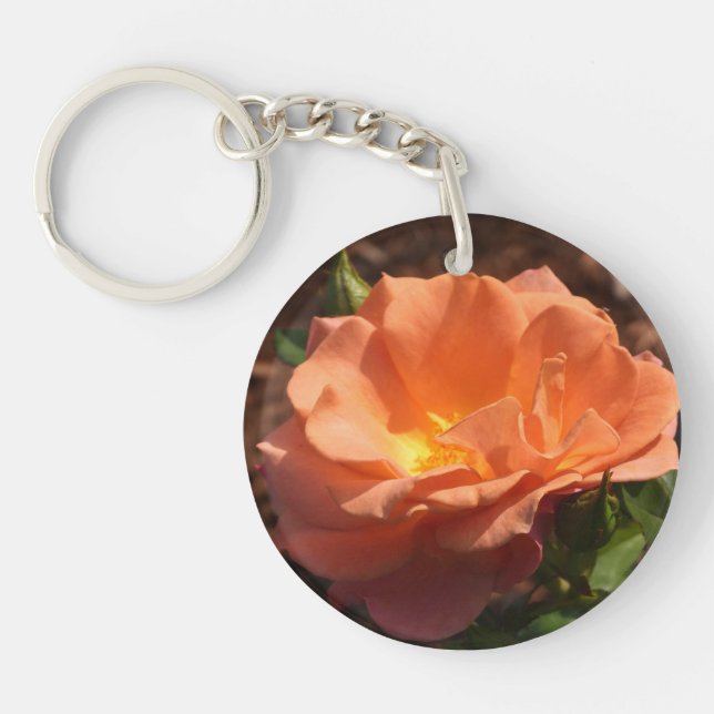 Porte-clefs Rose Orange Mandarine (Devant)