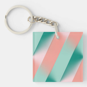 Porte-clefs Rose Pêche Ambre Douce Yucca et Vert Arbor Sans Co