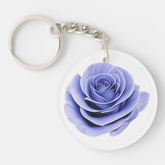 Porte-clefs Rose Pourpre (Devant)