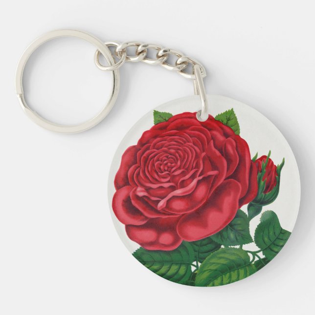 Porte-clefs Rose Print Rochester Lithographing and Printing Co (Devant)