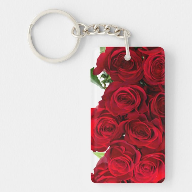 Porte-clefs Rose rouge (Devant)