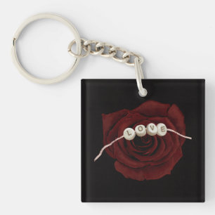 Porte-clefs Rose rouge