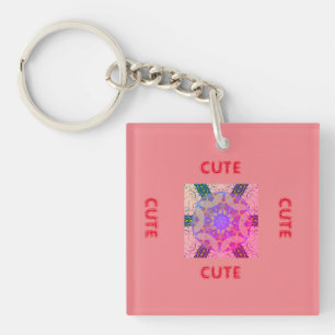 Porte-clefs ROSE_ROUGE mignon