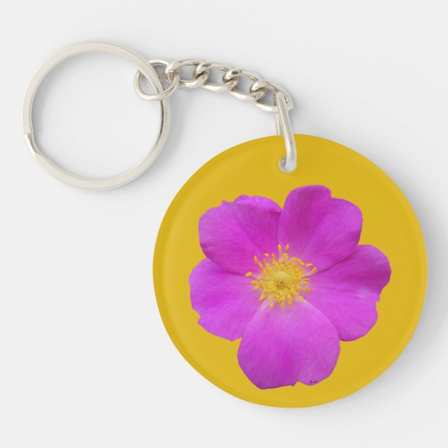 Porte-clefs Rose sauvage 2 (Devant)