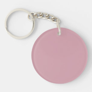 Porte-clefs Rose uni, Broussaillement quartz, Porte - clé acry