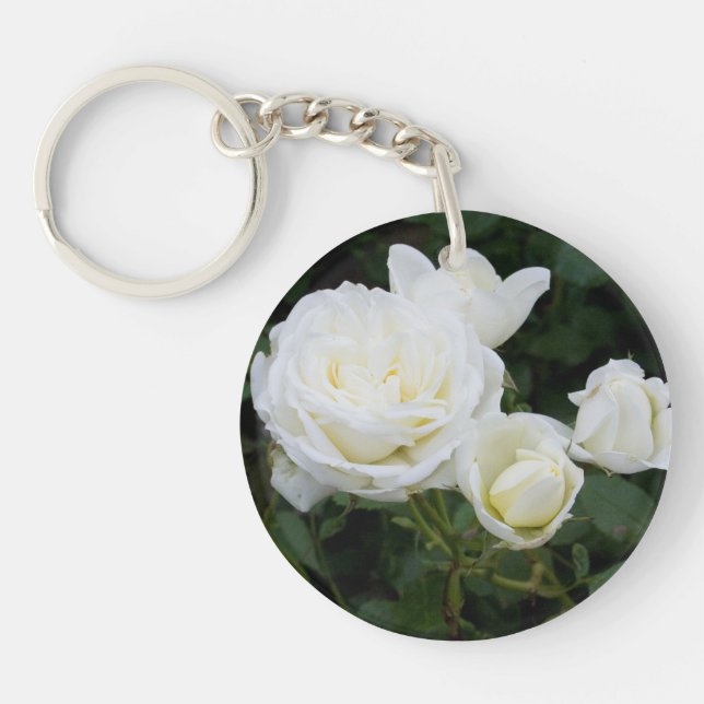 Porte-clefs Roses blanches (Devant)