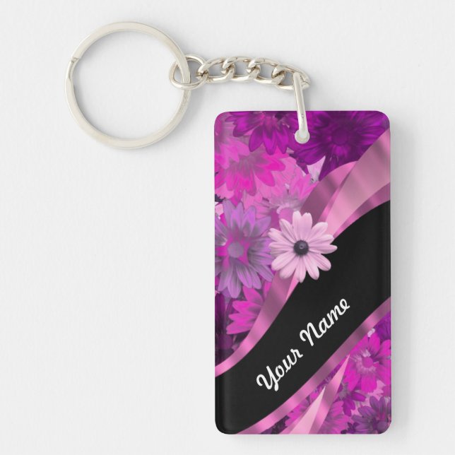 Porte-clefs Roses indien florales (Devant)