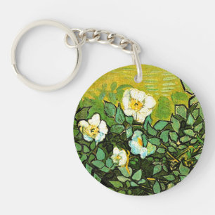 Porte-clefs Roses sauvages, belle peinture de Vincent van Gogh