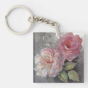 Porte-clefs Roses sur le gris