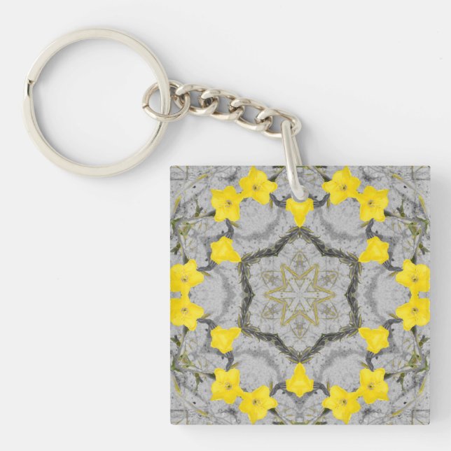Porte-clefs Roue d'Harmonie Jonquille  (Devant)