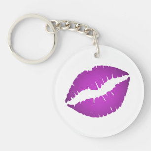 Porte-clefs Rouge à lèvres violet ombré Pretty Purple Pout Kis