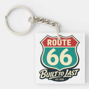 Porte-clefs Route 66 Vintage Construite Pour Durer