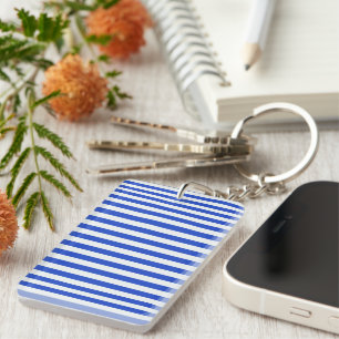 Porte-clefs Royal Blue Combination Stripes par Shirley Taylor
