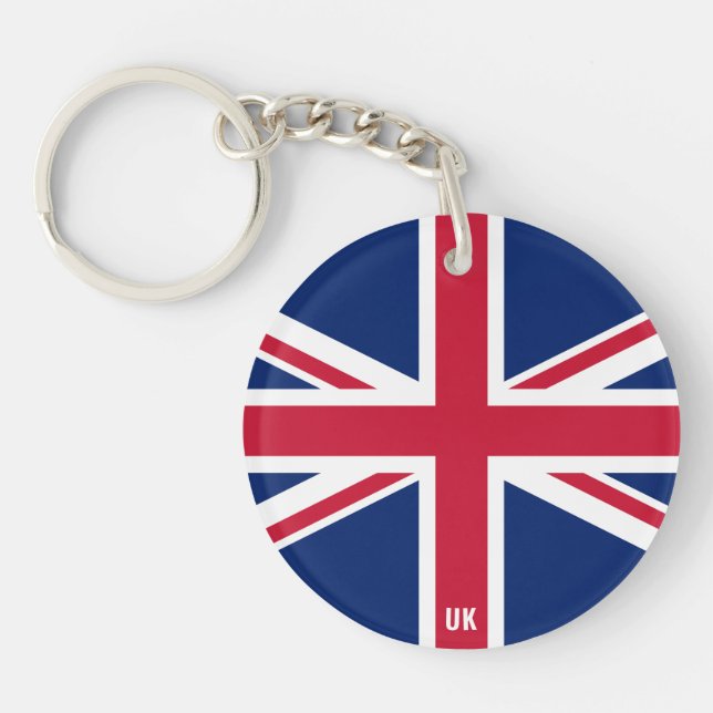 Porte-clefs Royaume-Uni Drapeau Charme Patriotique (Devant)