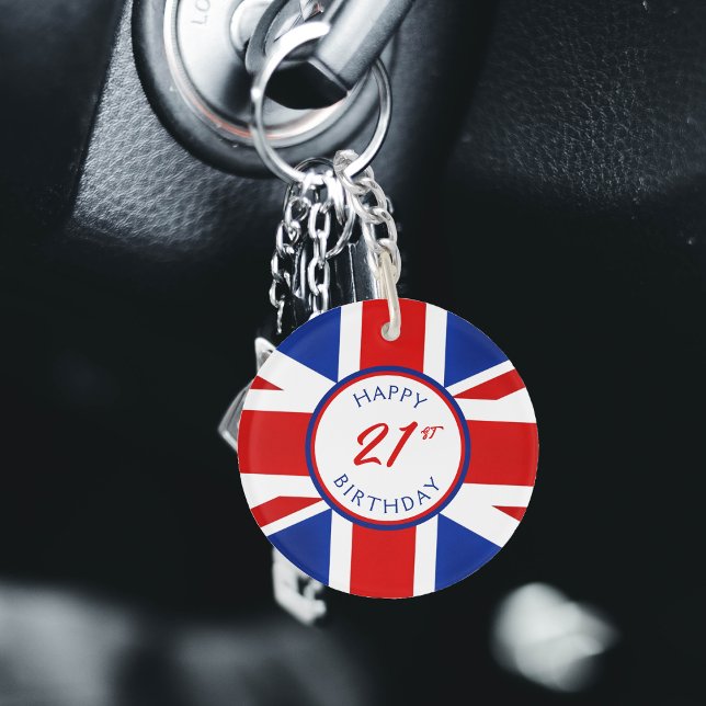 Porte-clefs Royaume-Uni Royaume-Uni britannique Joyeux anniver (UK United Kingdom British Happy Birthday Keychain)