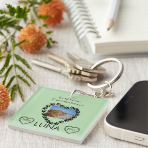 Porte-clefs Ruban de l'empreinte de patte pour le lymphome