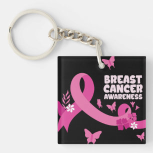 Porte-clefs Ruban rose Femmes Cancer Cancer Sensibilisation au