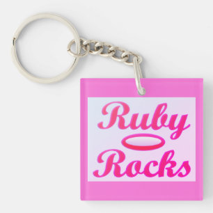 Porte-clefs Ruby Rocks design SWEET PINK