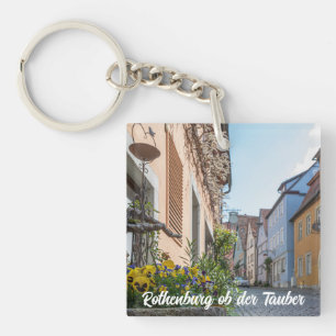 Porte-clefs Rue colorée à Rothenburg ob der Tauber