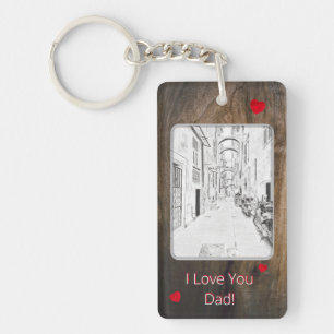 Porte-clefs rue étroite italienne - fête des pères