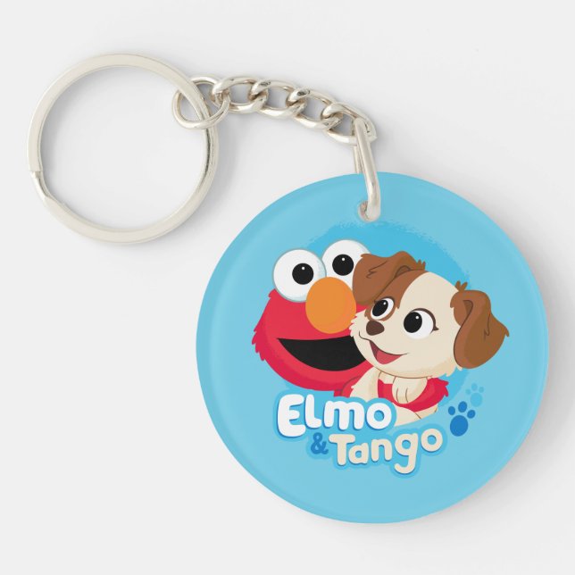 Porte-clefs Rue Sésame | Badge Elmo & Tango (Devant)