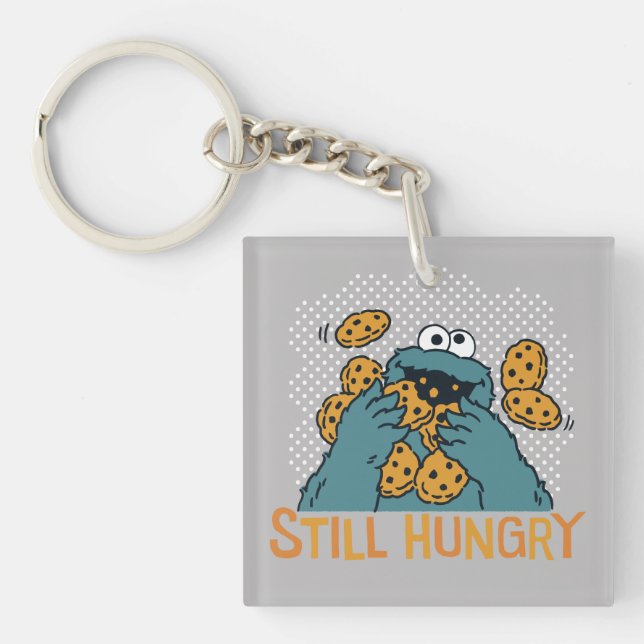 Porte-clefs Rue Sésame | Cookie Monster - Toujours affamé (Devant)