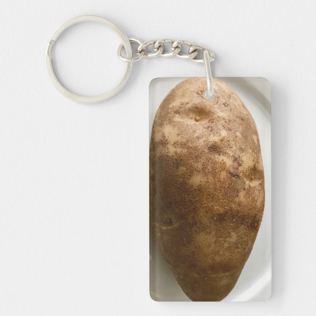Porte-clefs Russet Potato on White Plate Photograph (Devant)