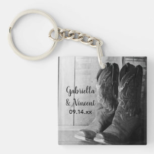 Porte-clefs Rustic Cowboy Boots Country Western Wedding