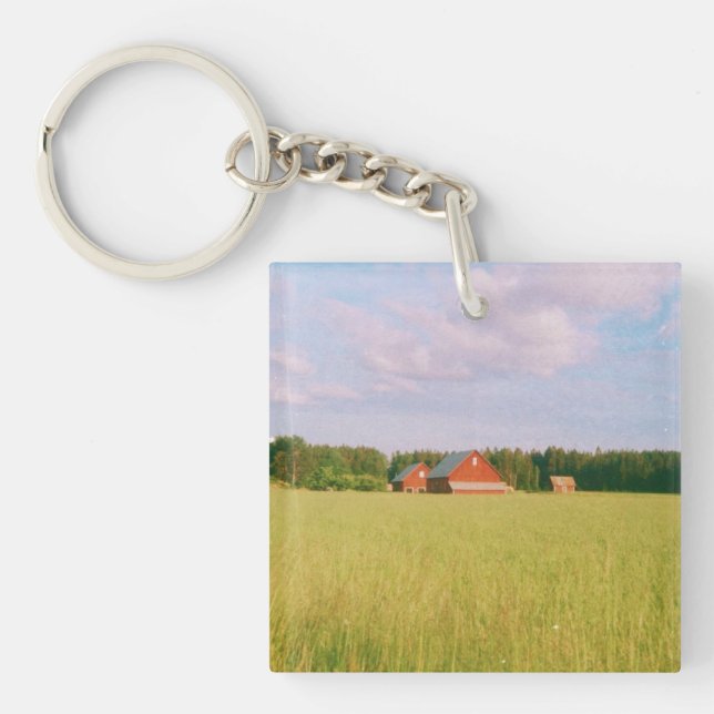Porte-clefs Rustic summer field, Helsingia, Sweden (Devant)