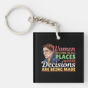Porte-clefs Ruth Bader Ginsburg Féministe Avocate Juge