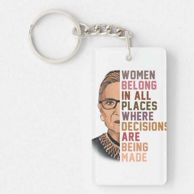 Porte-clefs Ruth Bader Ginsburg RBG (Devant)