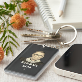 Porte-clefs Ruth Bader Ginsburg Supreme Diva Tinté Acrylique