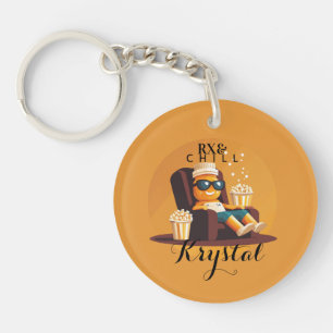 Porte-clefs Rx & Chill Drôle Noms technologiques en pharmaci