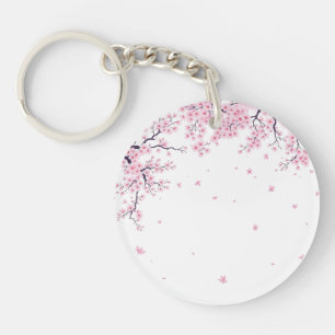 Porte-clefs Sac en toile Fleur de Cerisier Sakura Art Japonais