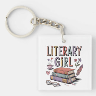 Porte-clefs Sac fourre-tout épicerie pour fille littéraire, sa