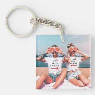 Porte-clefs Sac fourre-tout personnalisé avec photo d'amitié