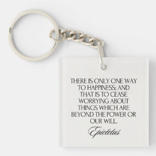 Porte-clefs Sagesse stoïque minimaliste Élégant Épictetus chic